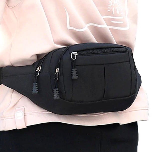 Vyriška juosmens rankinė, krepšys R42, juoda R227