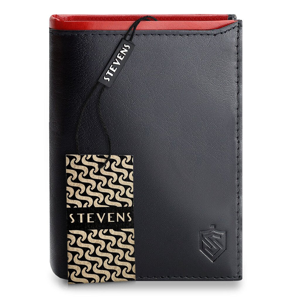 Vyriška natūralios odos piniginė Stevens Z06-326-R, RFID apsauga