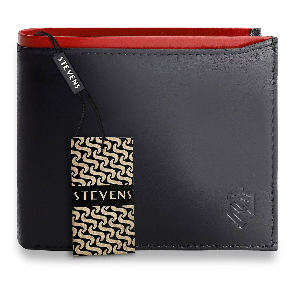 Vyriška natūralios odos piniginė Stevens Z06-8888-R, RFID apsauga