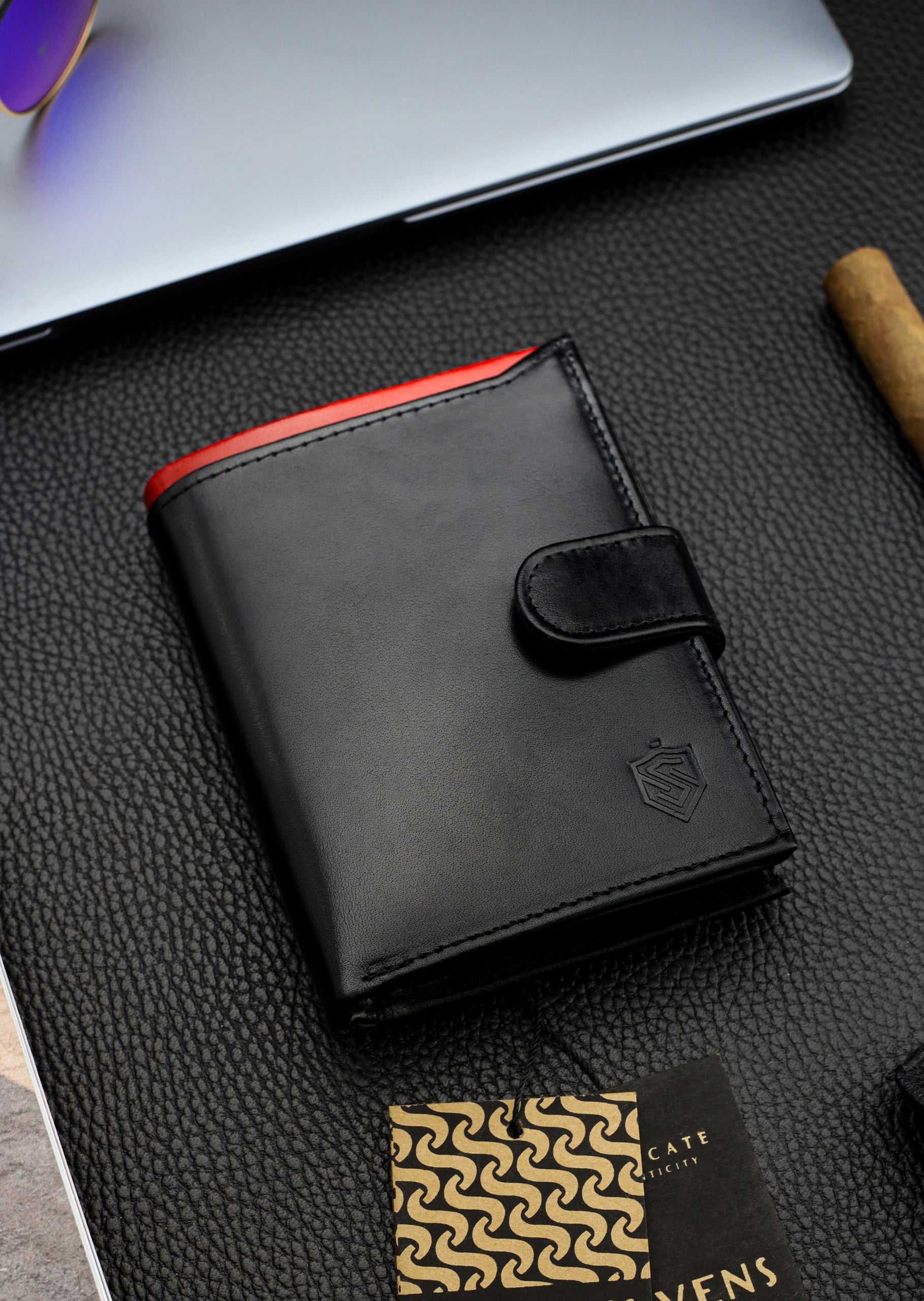 Vyriška natūralios odos piniginė Stevens Z06, juoda S512