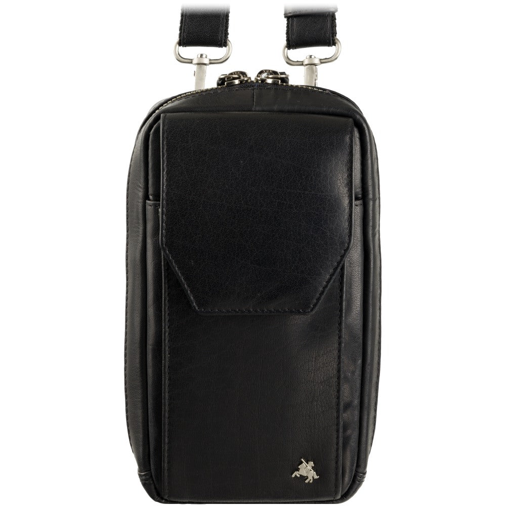 Vyriška odinė kelioninė rankinė, Visconti S-45, juoda