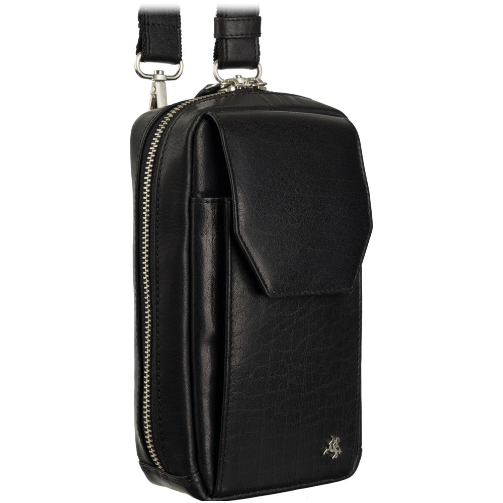 Vyriška odinė kelioninė rankinė, Visconti S-45, juoda