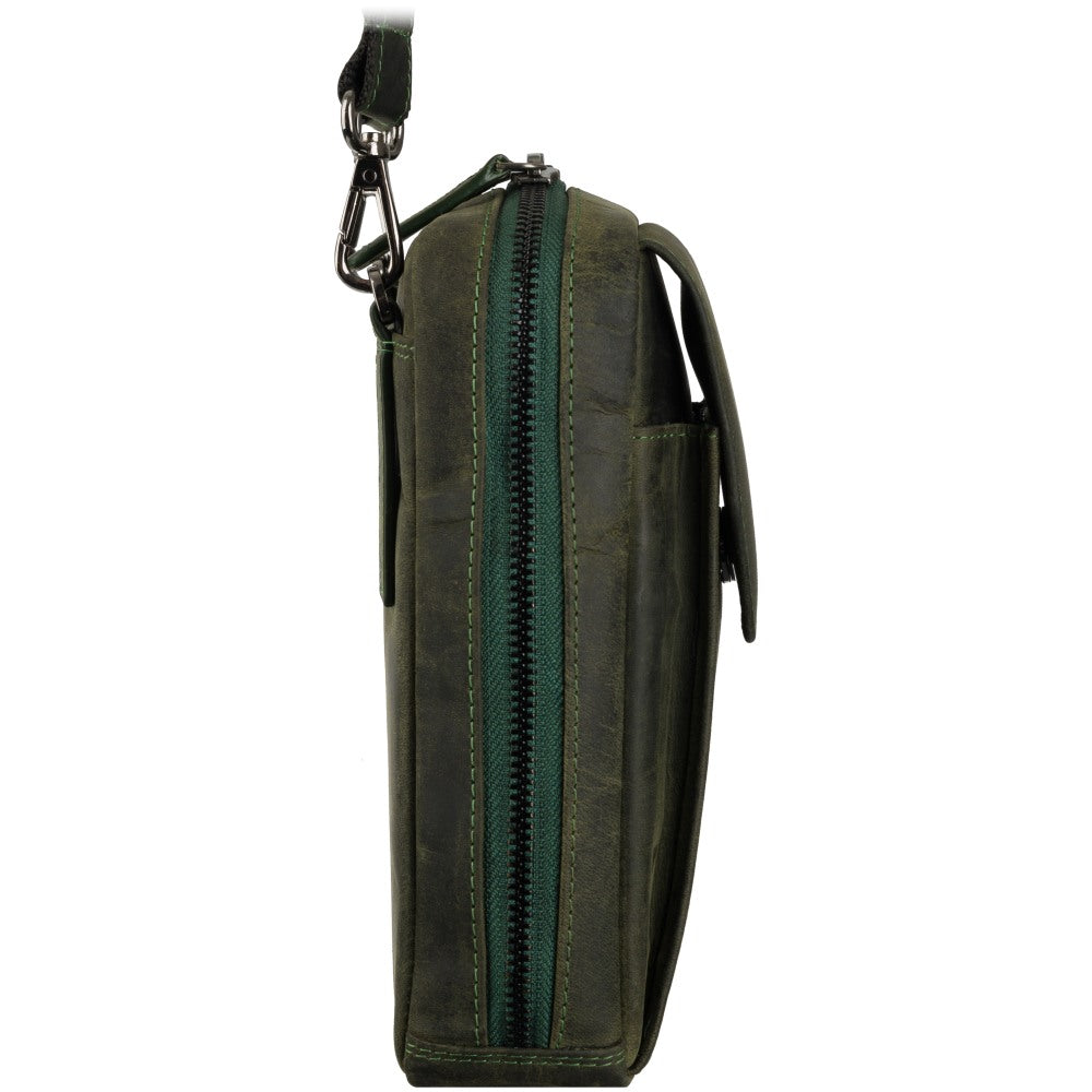Vyriška odinė kelioninė rankinė, Visconti S-45, žalia