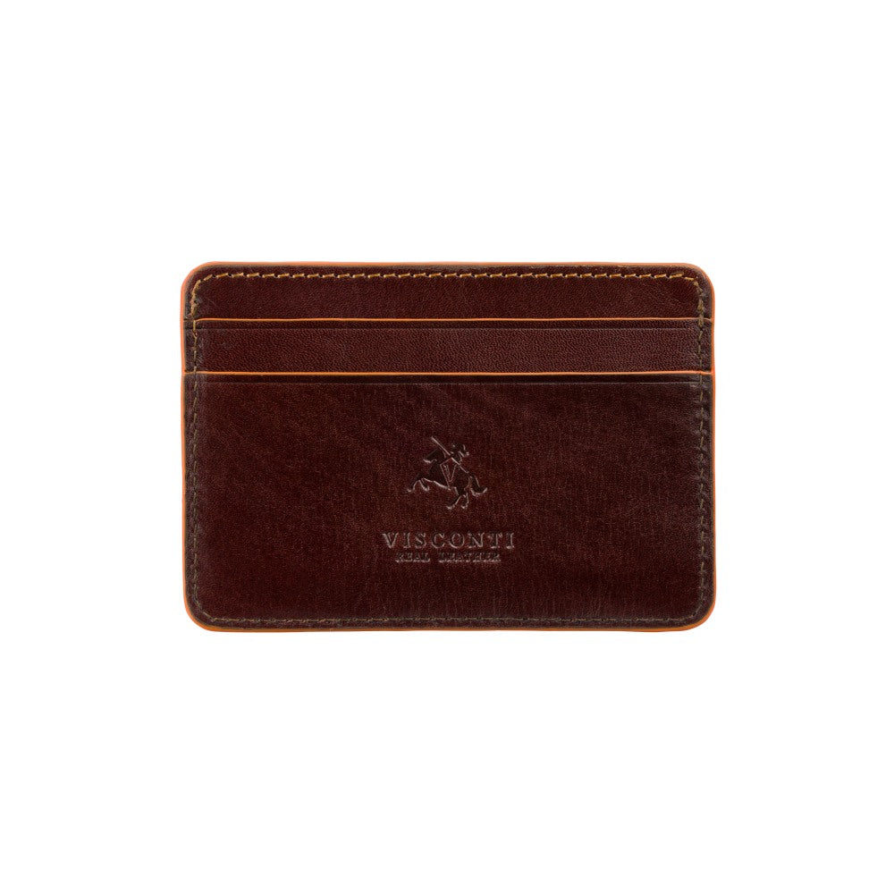 Vyriška odinė kortelių piniginė, Visconti Trento ALP90, ruda, su RFID apsauga
S497