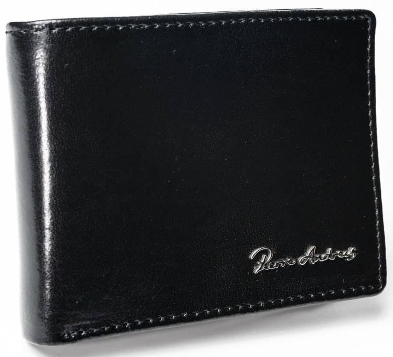 Vyriška odinė piniginė Pierre Andreus su RFID apsauga, juoda S479