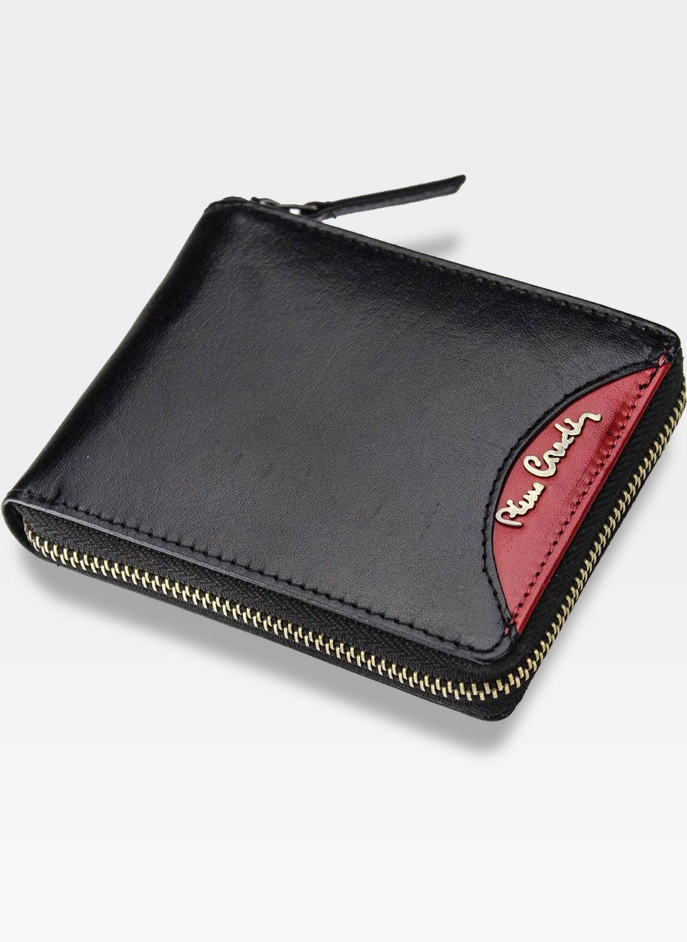 Vyriška odinė piniginė Pierre Cardin Tilak29 8818 juoda+raudona S450