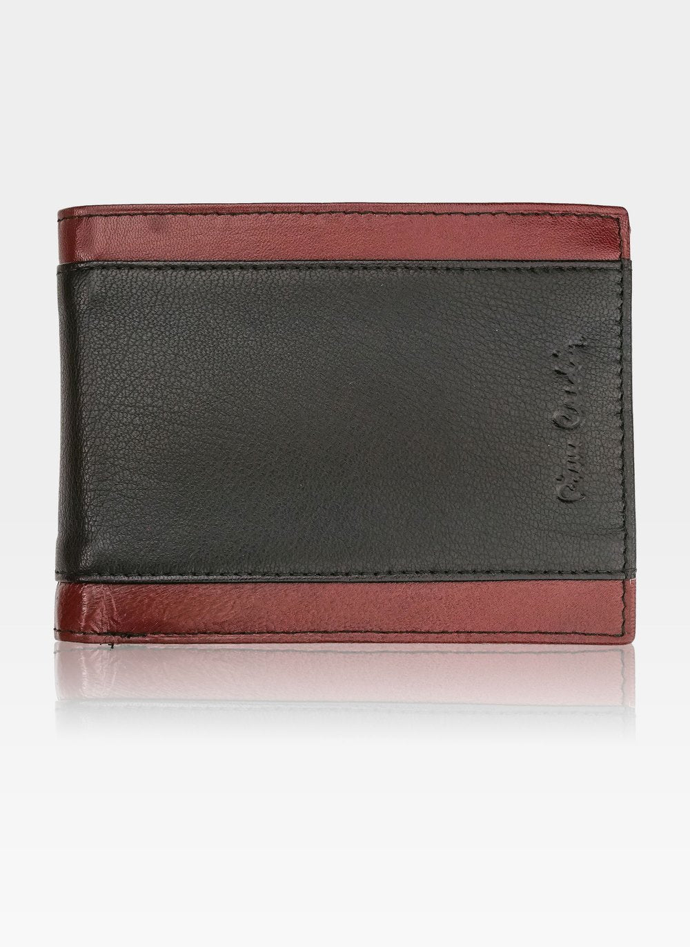 Vyriška odinė piniginė Pierre Cardin Tilak32 8825 juoda + bordo S449