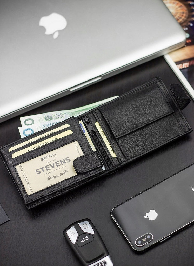 Vyriška odinė piniginė STEVENS RFID S200