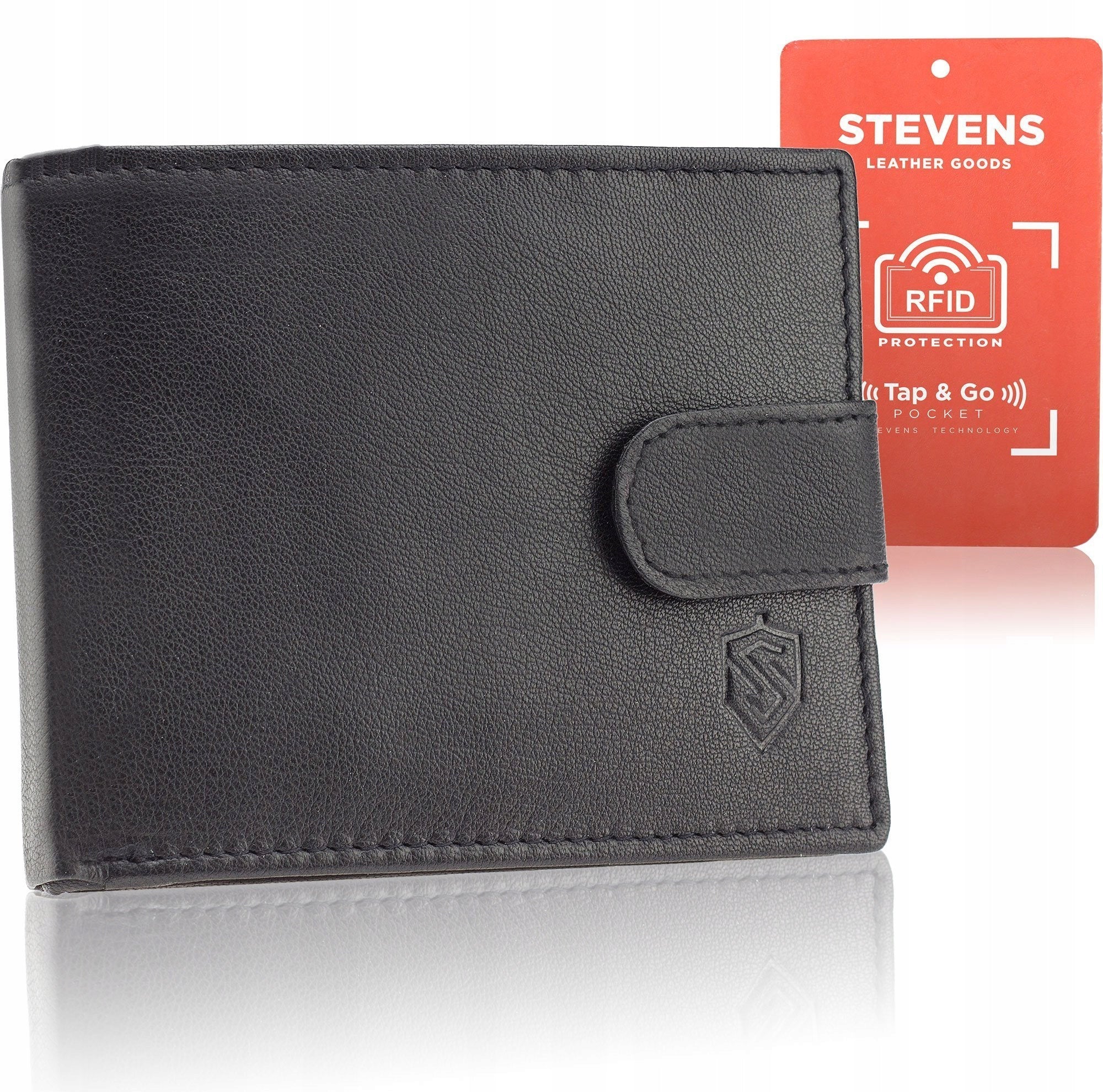 Vyriška odinė piniginė STEVENS RFID S200