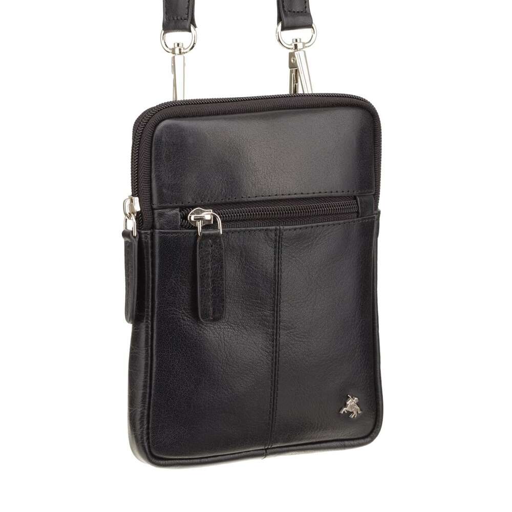Vyriška odinė rankinė, Visconti S-10, juoda R219