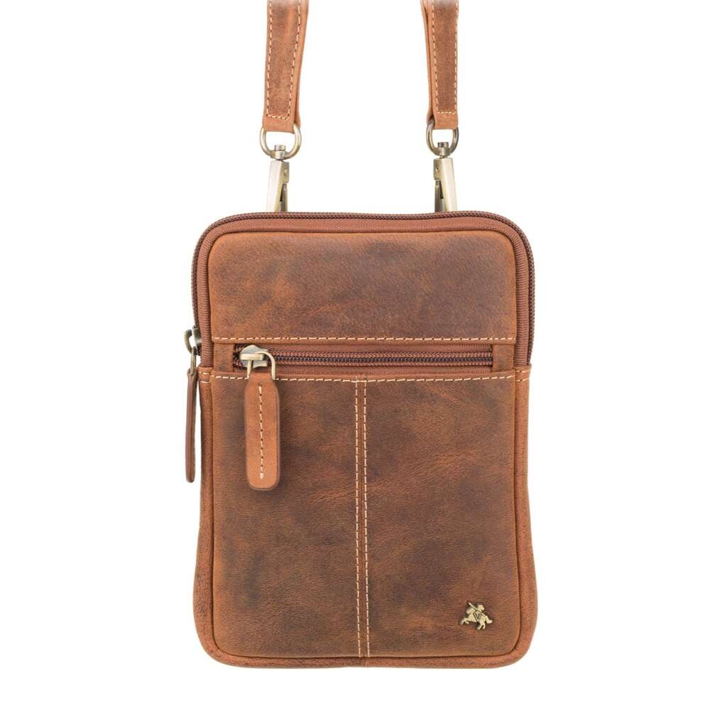 Vyriška odinė rankinė, Visconti S-10, ruda R218