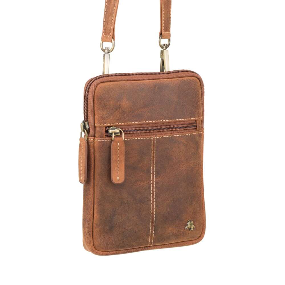 Vyriška odinė rankinė, Visconti S-10, ruda R218