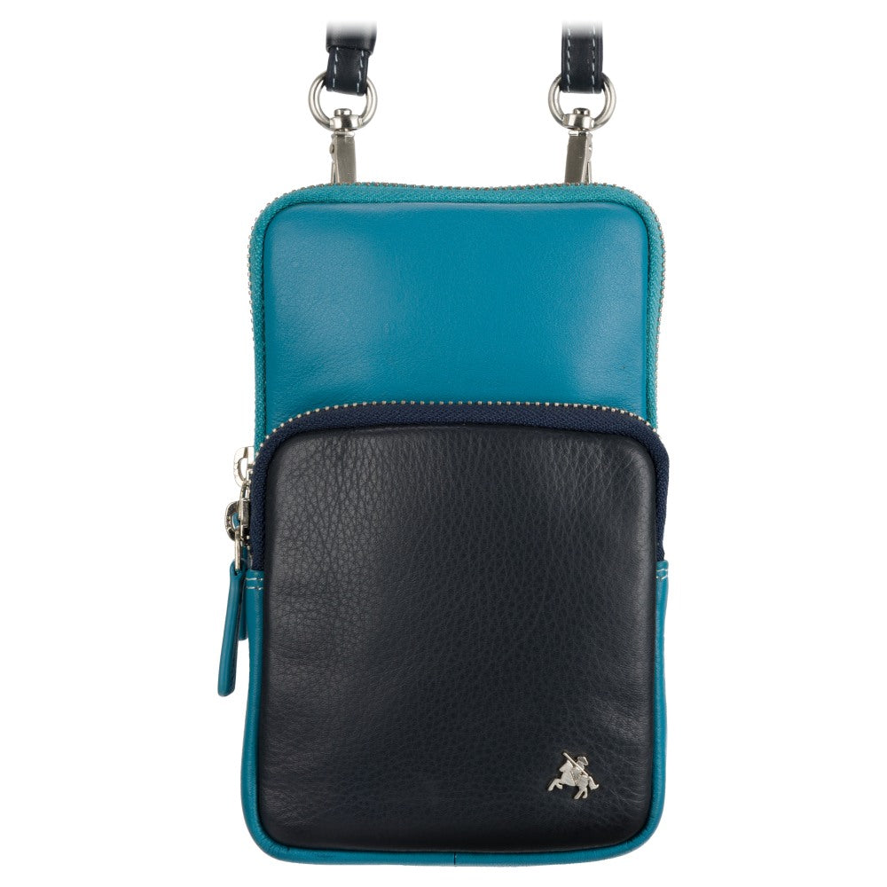 Vyriška odinė rankinė, Visconti S-5, mėlyna R215