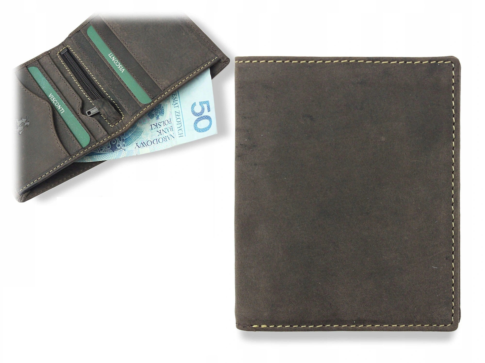 Vyriška piniginė Visconti 705 Oil Brn S80