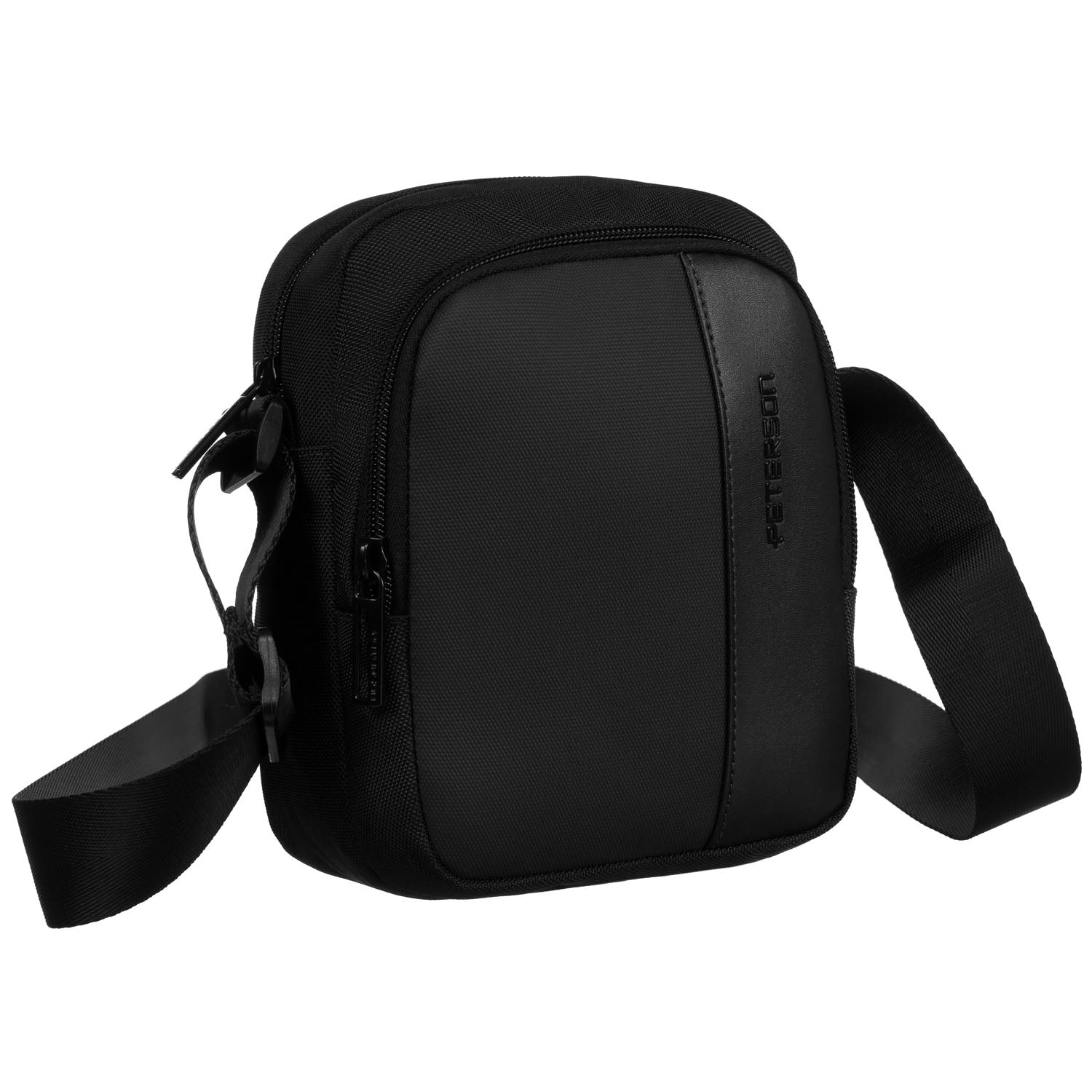 Vyriška rankinė per petį, juoda, cordura R25