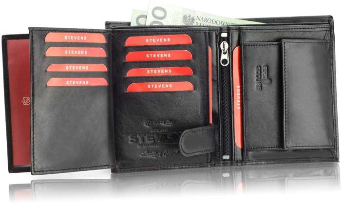 Vyriška vertikali odinė piniginė Stevens DP01 S16