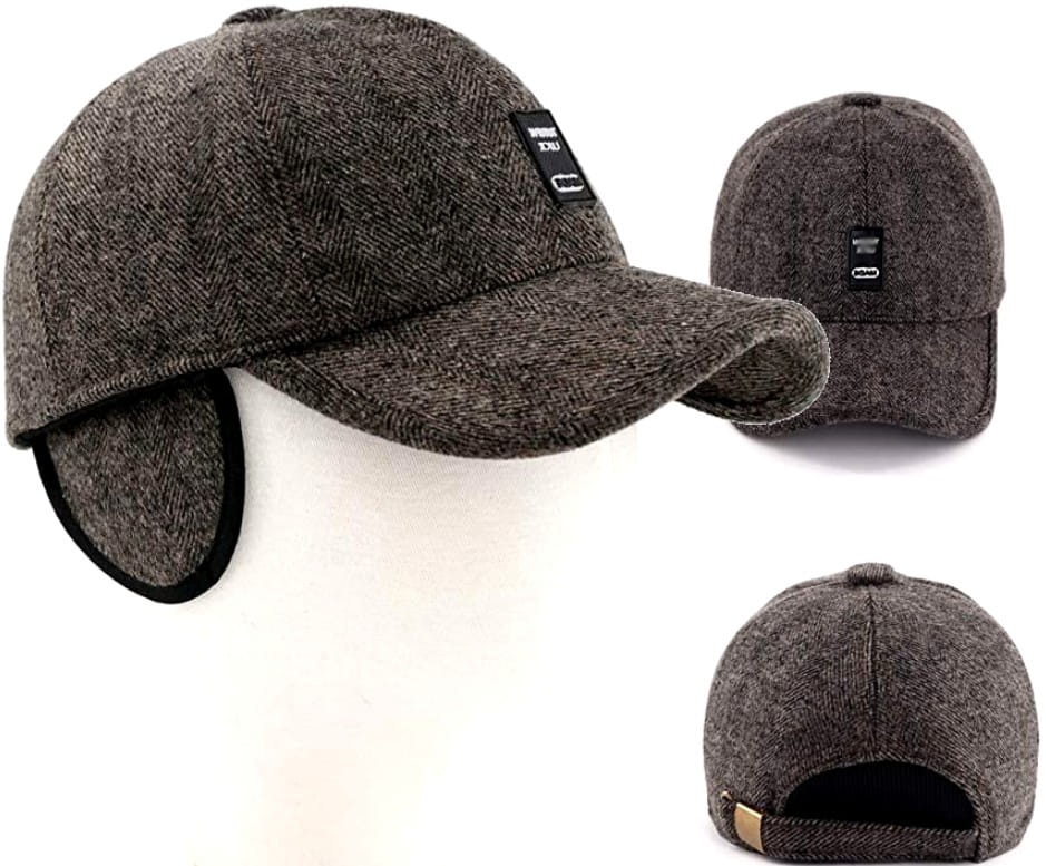 VYRIŠKA ŽIEMINĖ VELTINIO KEPURĖ, ruda