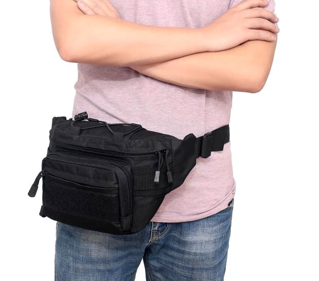 Vyriškas juosmens krepšys T92, juoda R12