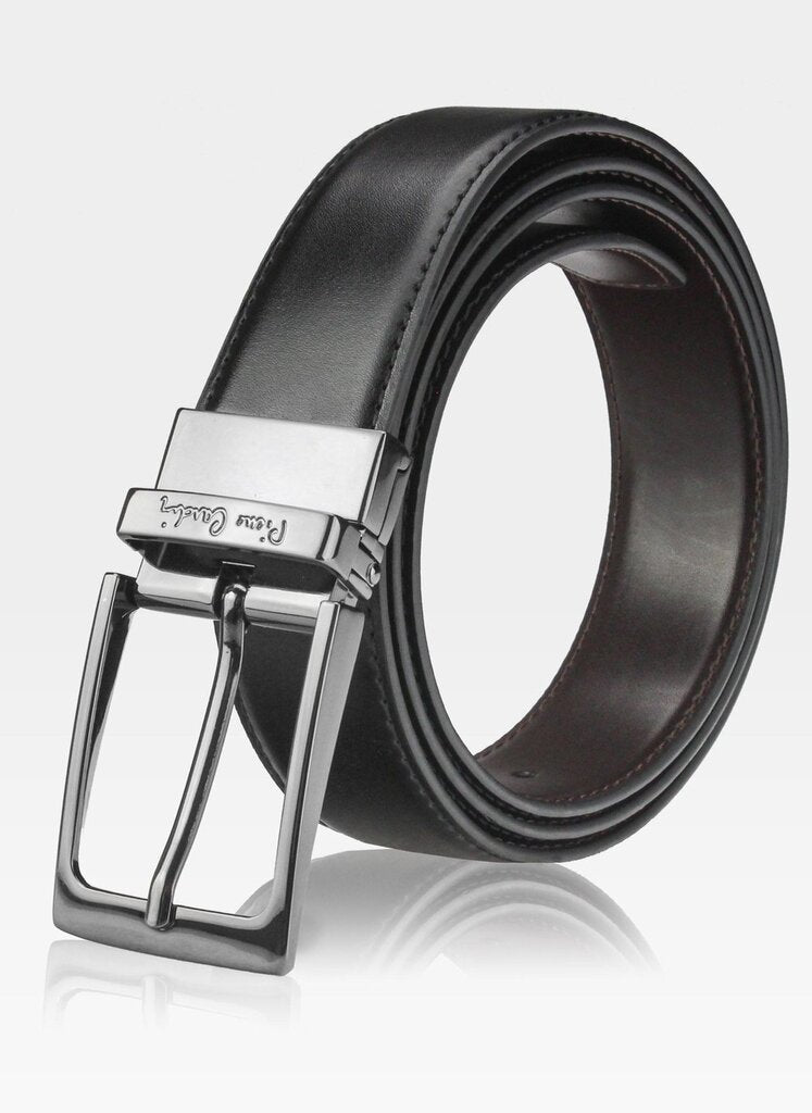 Vyriškas odinis diržas Pierre Cardin FWJX5, juodas