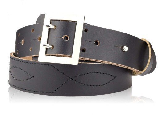 Vyriškas odinis diržas Stevens Army, juodas D40