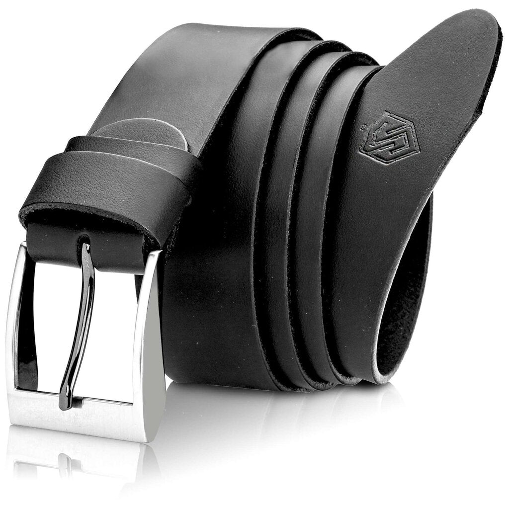 Vyriškas odinis diržas STEVENS juodas D44