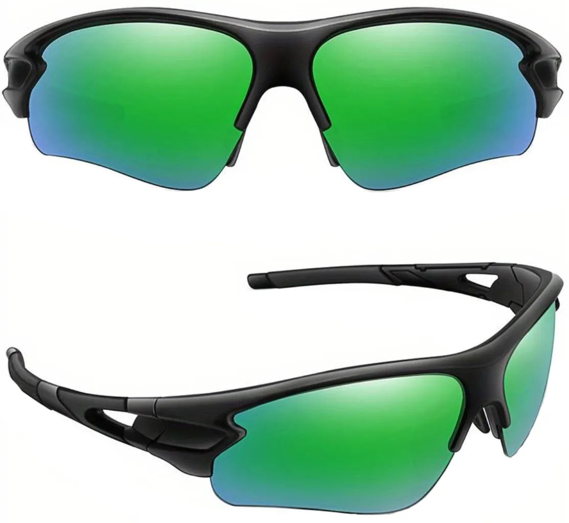 Vyriški sportiniai dviračių akiniai, žali