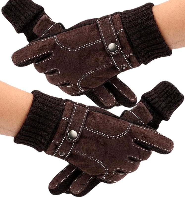 Vyriškos žieminės pirštinės R11, rudos