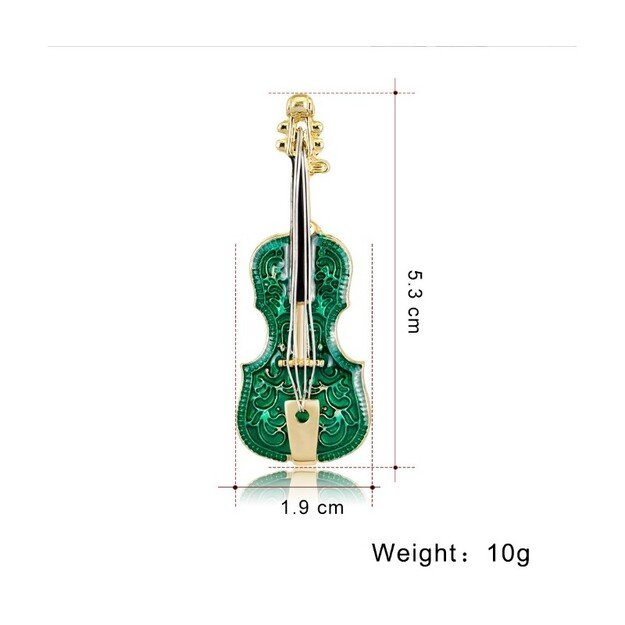 Dekoratyvinė sagė GREEN VIOLIN BZ80