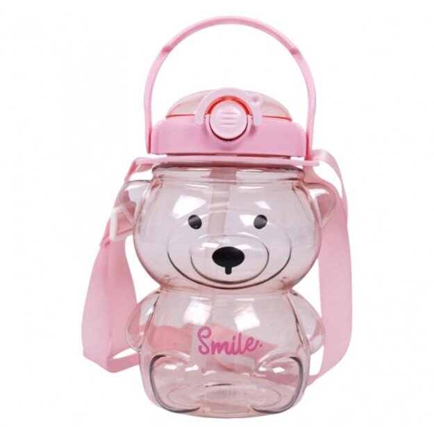 Gertuvė su laikikliu SWEET BEAR rožinė 1000 ml