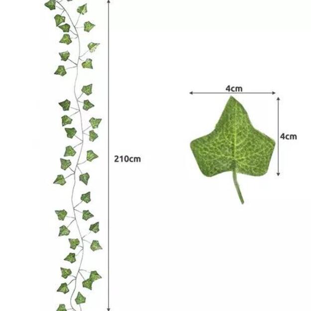 Dirbtinių gebenės lapų girlianda 50,4m L55