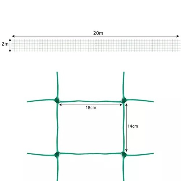 Tinklas - augalų atrama 2x20m Gardlov B2