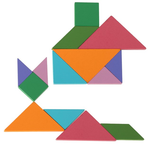 Tangram magnetinė knygelė 3D konstruktorius