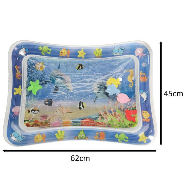 Vandens jutiklinis pūstas kilpų XXL 62x45 cm (Water Sensory Inflatable Mat for Infants XXL 62x45 cm)