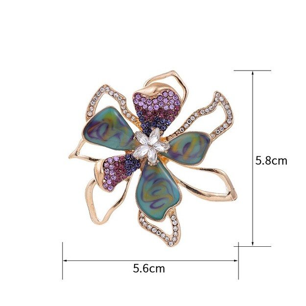 Dekoratyvinė sagė Crystal Flower BZ140