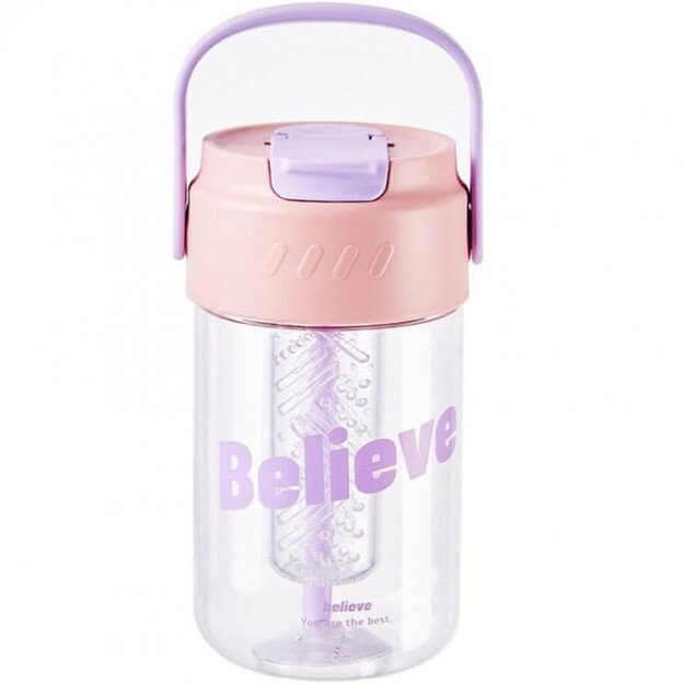 Gertuvė su krepšeliu ir šiaudeliu 600 ML Believe BD21