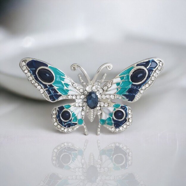 CRYSTAL BUTTERFLY dekoratyvinė sagė BZ112