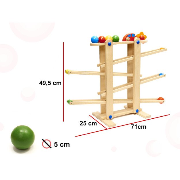 Medinis kulkų takelis Montessori XXL