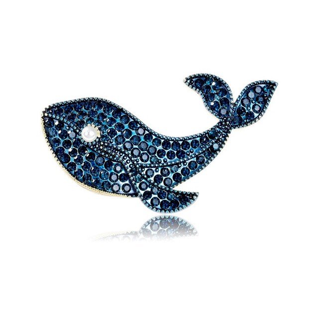 Dekoratyvinė sagė Crystal Whale BZ135