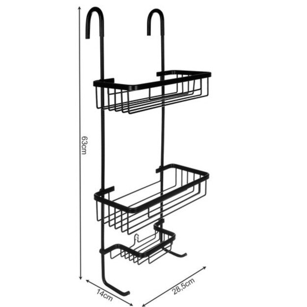 Pakabinama dušo lentyna, 63 X 28,5 X 14 cm