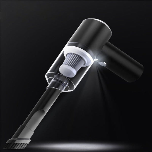 Automobilinis dulkių siurblys USB, galingas 120W, LED, 35kPa, kompaktiškas