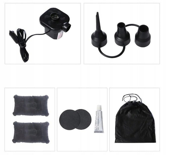 Automobilinis čiužinys, dvivietis, XXL, su pompa