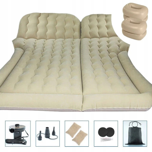 Automobilinis čiužinys, dvivietis, smėlio spalvos