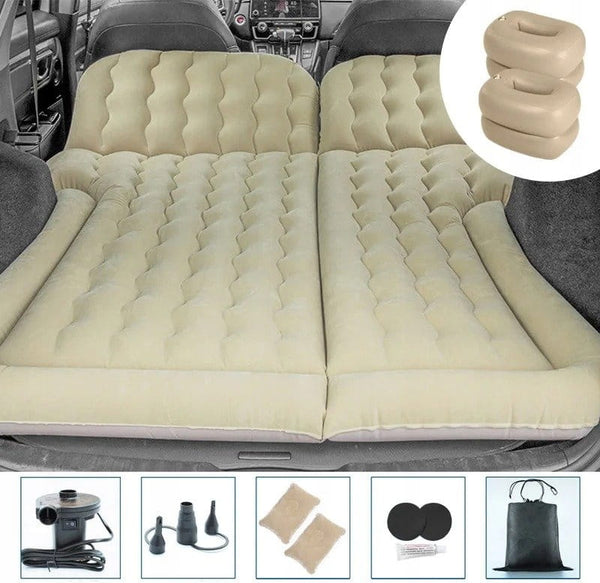 Automobilinis čiužinys, dvivietis, smėlio spalvos