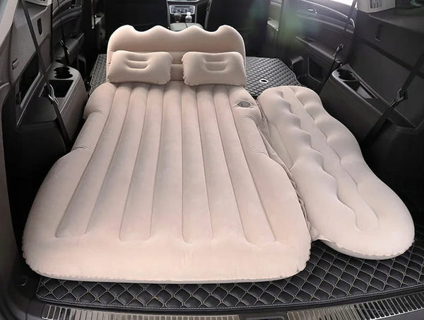 Automobilio čiužinys, smėlio spalvos, su pompa