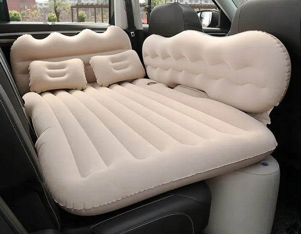 Automobilio čiužinys, smėlio spalvos, su pompa