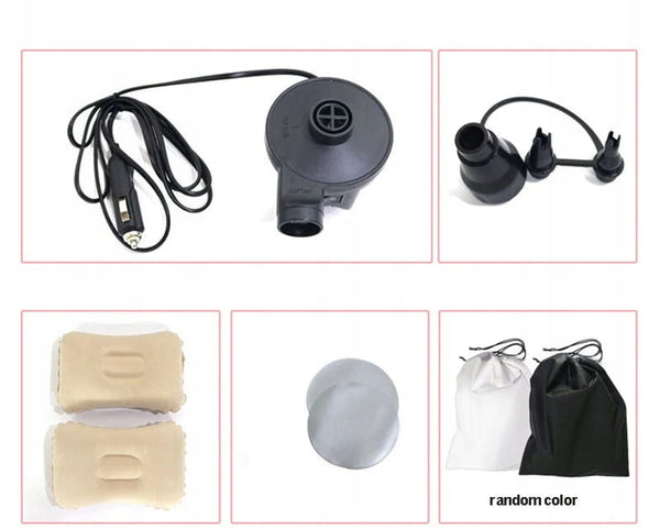 Automobilio čiužinys, smėlio spalvos, su pompa