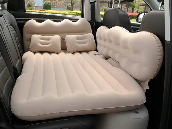 Automobilio čiužinys, smėlio spalvos, su pompa