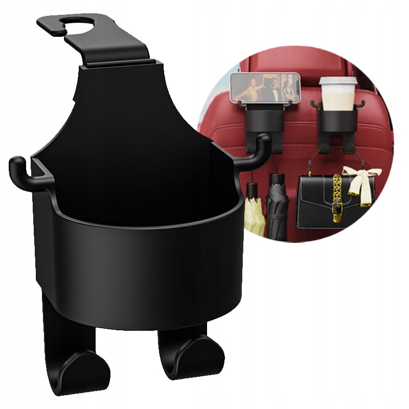 Puodelio ir telefono laikiklis, automobilio keleivio organizatorius