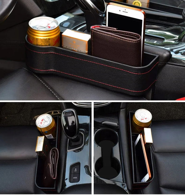 Automobilio odinis organizatorius puodeliui, telefonui ir raktams