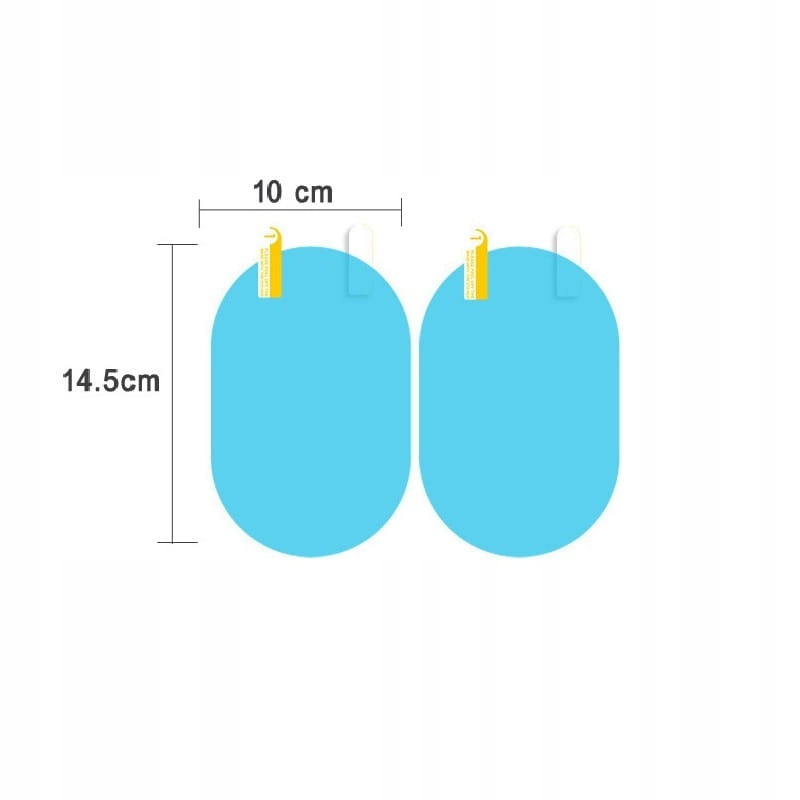 Veidrodžių plėvelė ANTI-FOG, vandeniui atsparios lipdukai 2x
